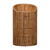 Soba - Bedside Table, 4 Drawer - Oak