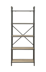 Itzel - Bookshelf - Antique Oak / Sandy Gray