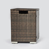 Outdoor Rectangle Fire Pit Table And Propane Tank Cover