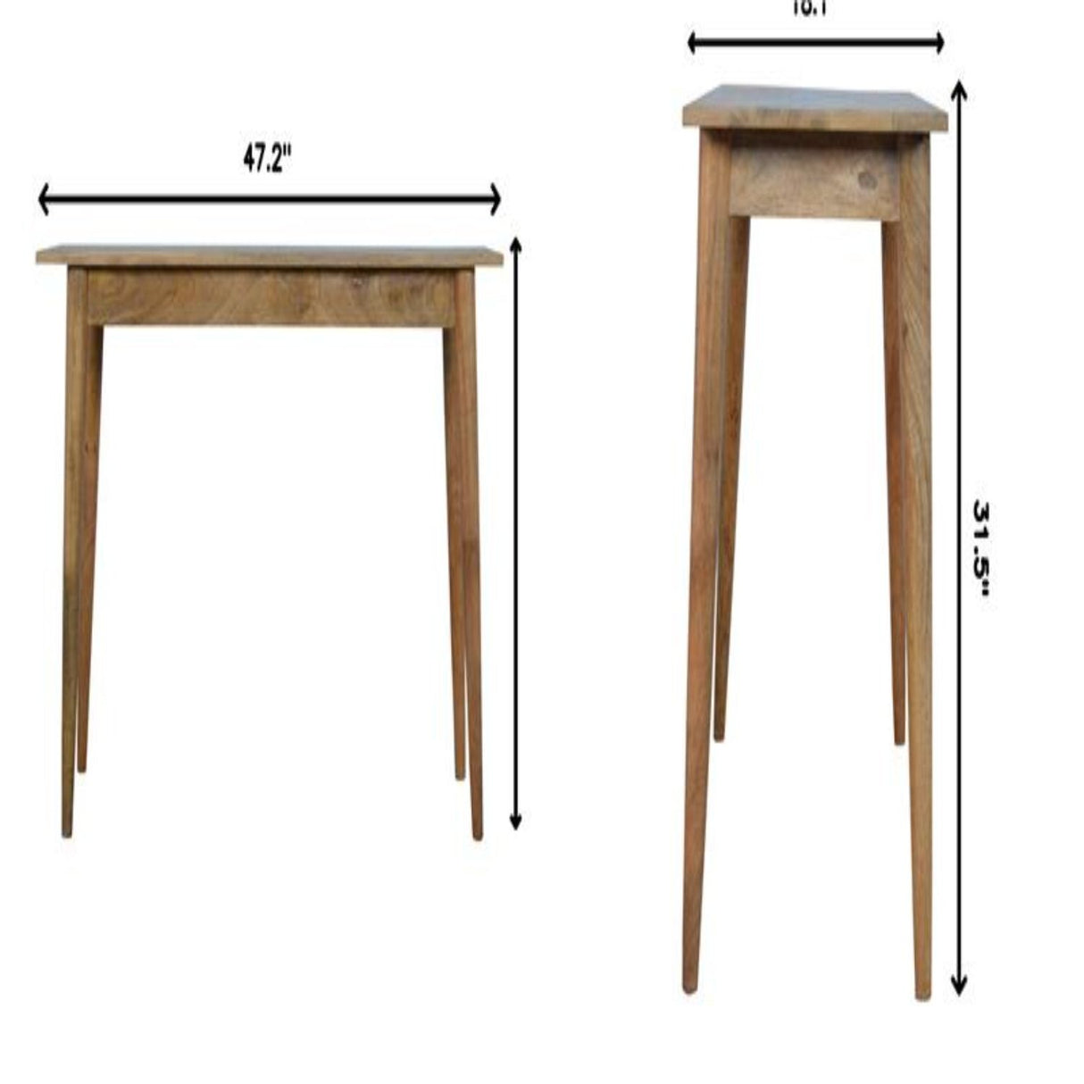 2 Drawer Nordic Writing Desk - Oak
