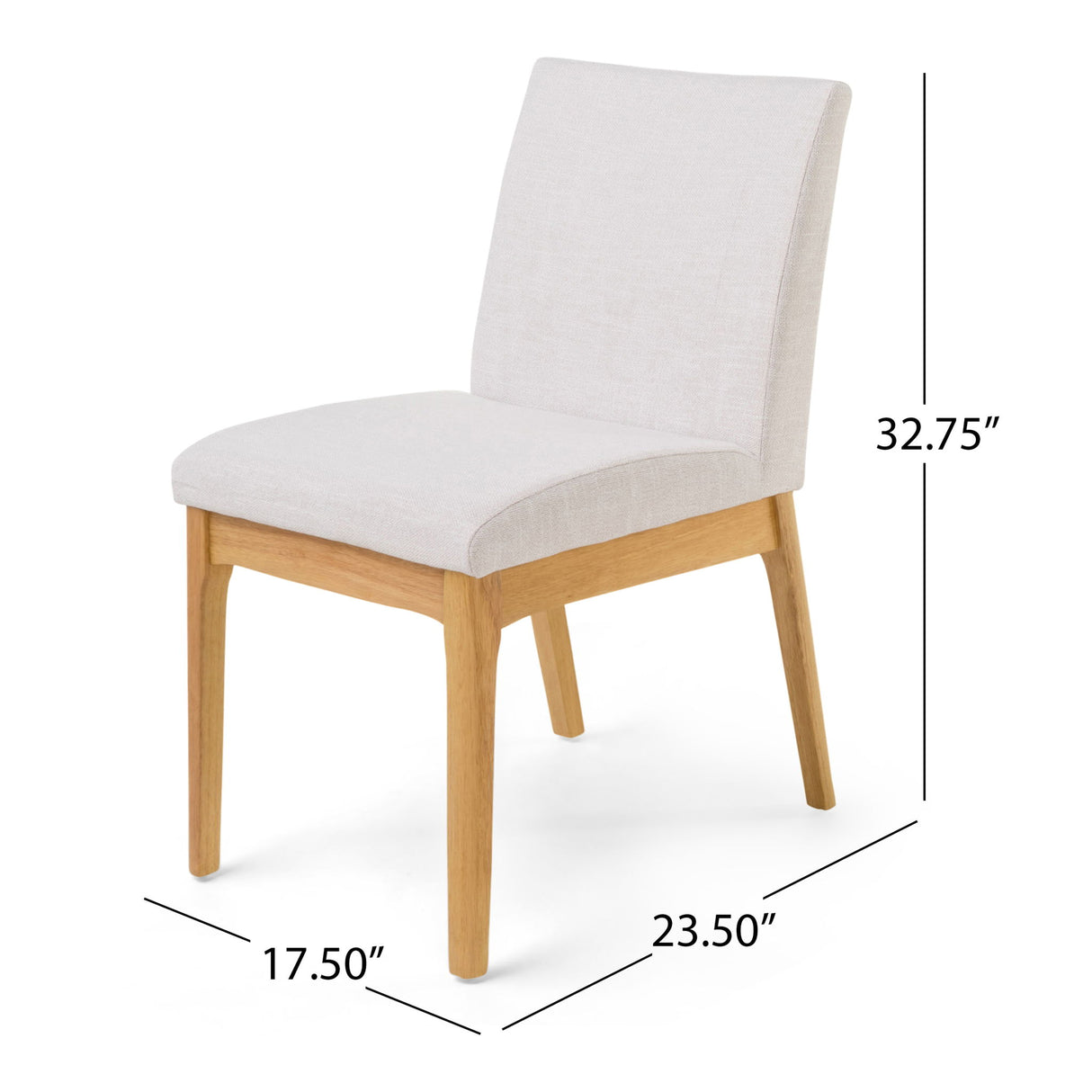 Contemporary Dining Chair SetWith Upholstered Fabric
