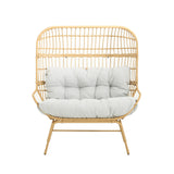 Palos - Outdoor Wicker Loveseat - Light Brown