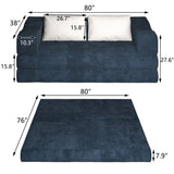 3 Seat Folding Floor Couch & King Size Bed Mattress