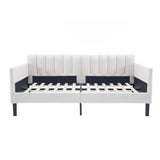 Elena - Boucle Upholstered Daybed, Ribbed Tufted Backrest