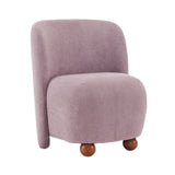 Modern Low Back Accent Upholstered Armless Living Room Chairs, Round Feet