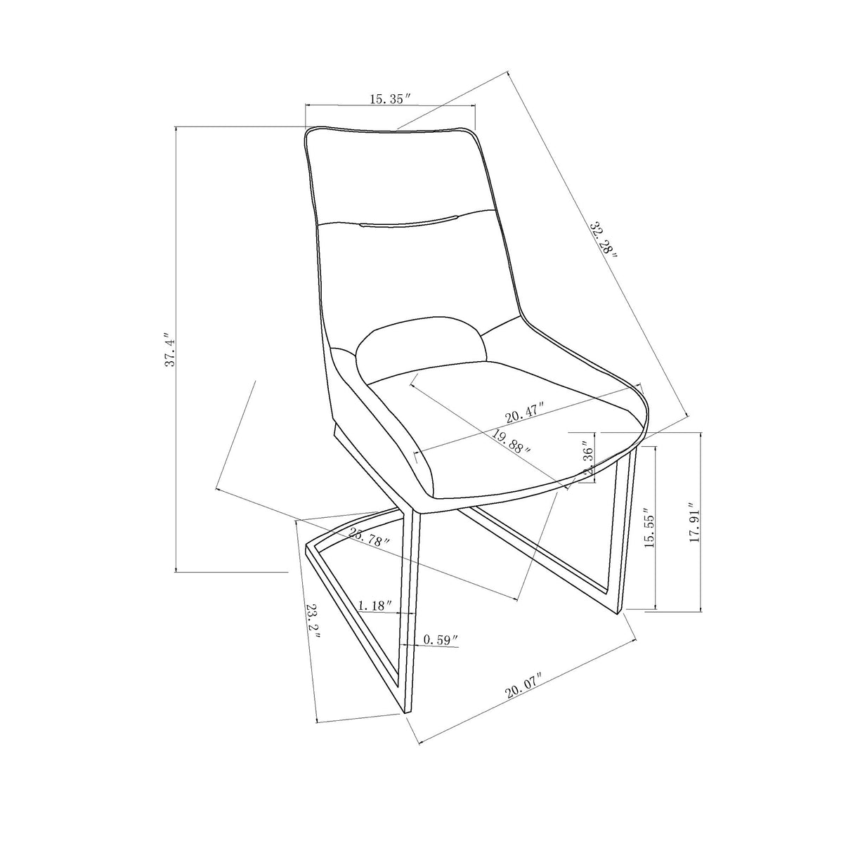Sally - Dining Chair (Set of 2) - Gray