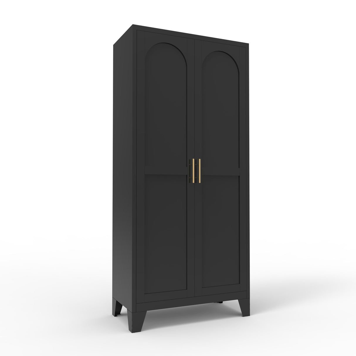 Shapely Doors Cabinet, Metal Storage Cabinet With Doors And Adjustable Shelves