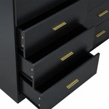 Modern Drawer Dresser For Bedroom, Ample Storage Wide Chest Of Drawers