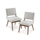 Boomerang - Dining Side Chair With Upholstered Cushions (Set of 2) - Light Gray