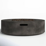 Fiber Reinforced Outdoor Fire Pit Table - Black / Gray