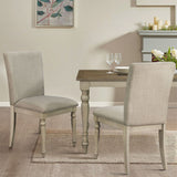 Fiona - Upholstered Dining Chair With Turned Legs (Set of 2) - Light Gray