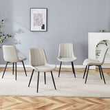 Modern Style Extended Seat Cushion Dining Chair Set