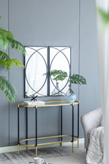 Rectangular Wall Mirrors With Frame, Home Decor For Living Room Bedroom Entryway - Black