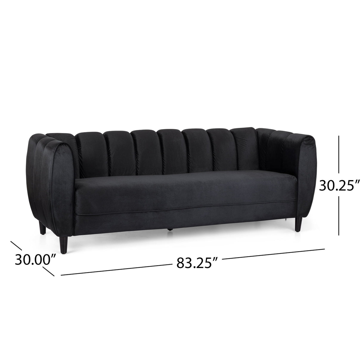 Miranda - Modern Glam Velvet 3 Seater Sofa