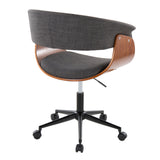 Vintage Mod - Mid-Century Modern Office Chair - Charcoal