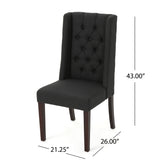 Sophisticated Tufted Dining Chair With High Back Design