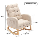 Accent Rocking Chair With Footrest, High Back