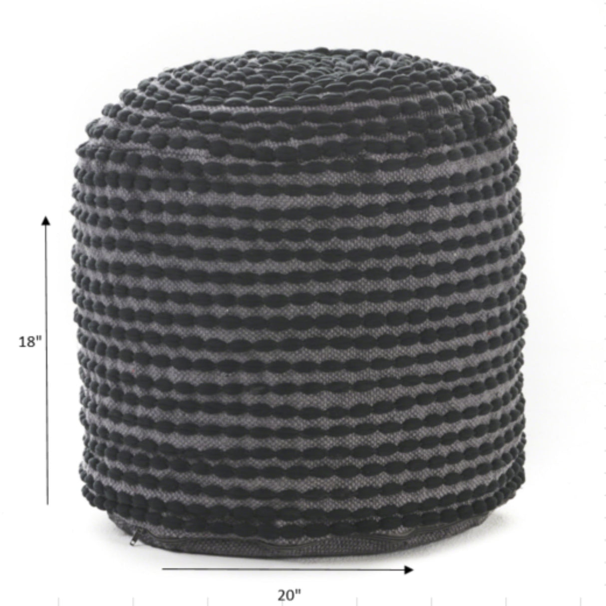 River - Handcrafted Cylindrical Pouf Water Resistant Fabric