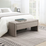 Modern Upholstered Large Bed End Bench With Storage