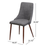 Mid Century Modern Fabric Armless Dining Chair