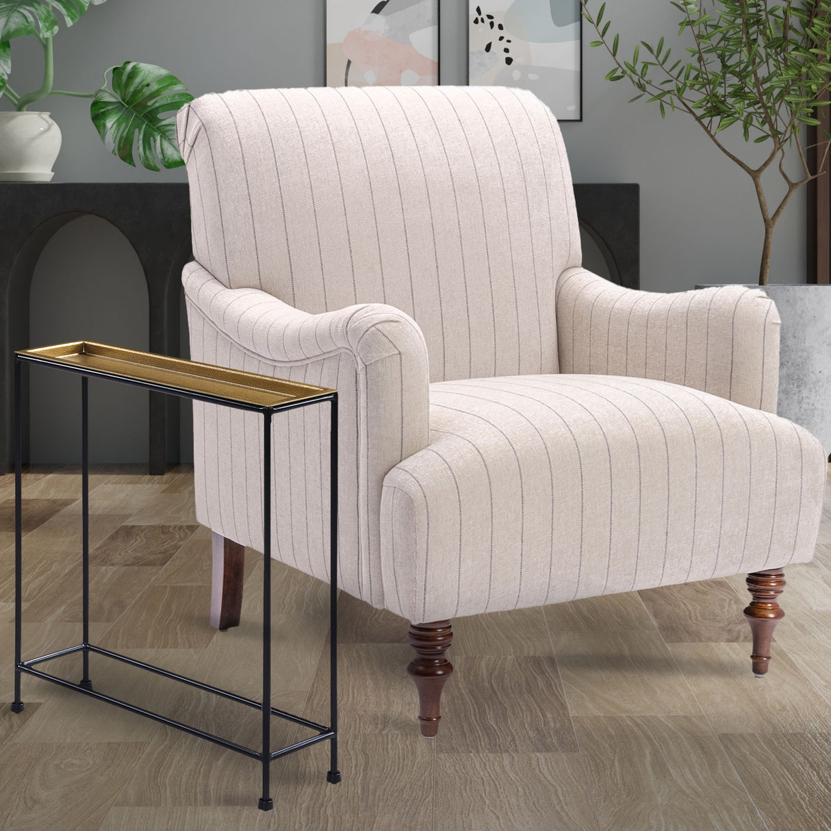 Trenton - Accent Side Table - Antique Bronze