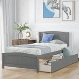 Platform Bed & Headboard, Footboard And Wood Slat Support