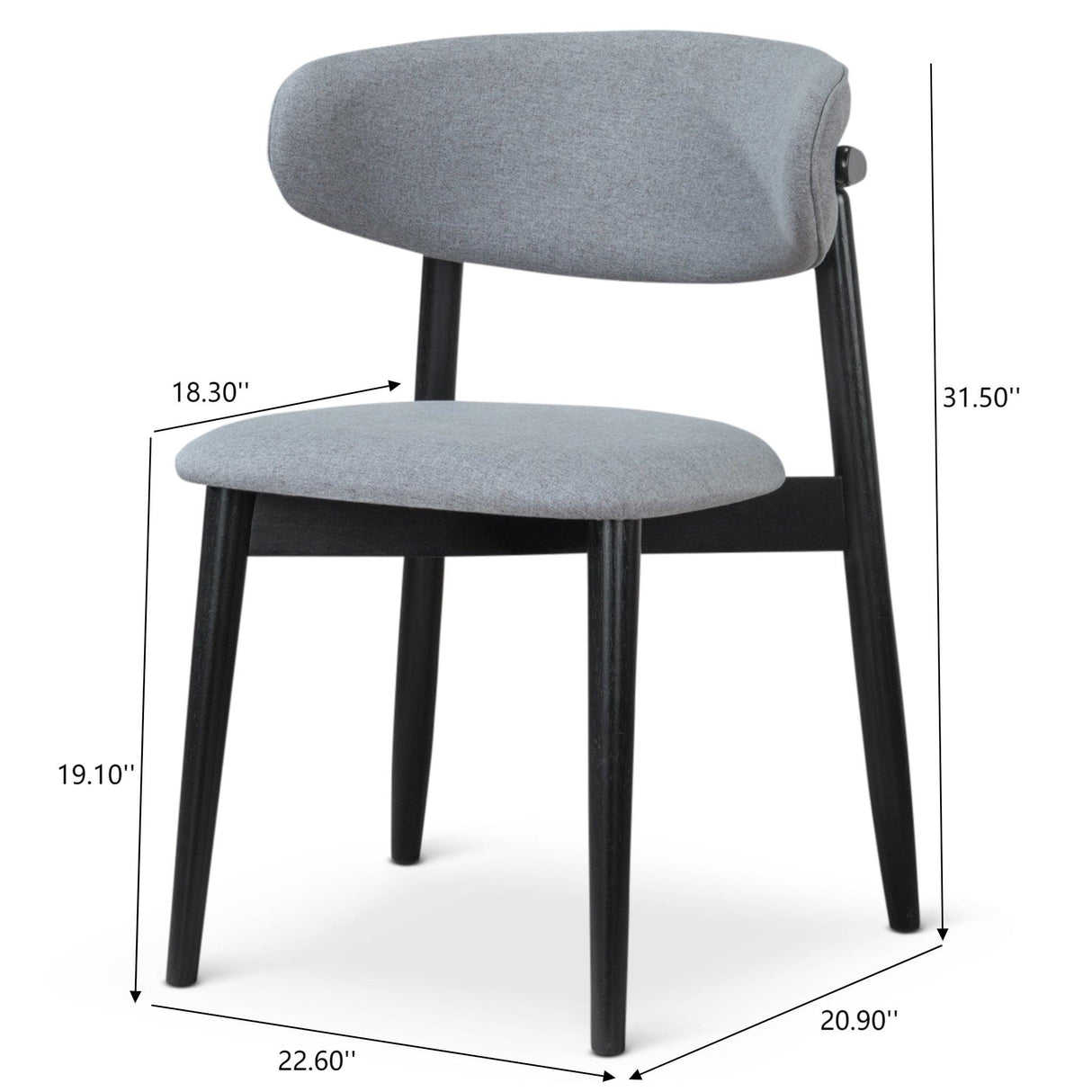 Korbin - Dining Chair (Set of 2) - Gray / Light Gray