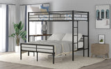 Bunk Bed With Desk, Ladder And Quality Slats For Bedroom