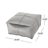 Nati - Square Pouf Ottoman And Floor Cushion - Smoke
