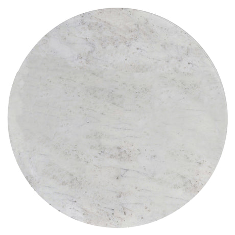 Raquel - Side Table - Antique Brass / White