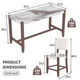 5 Piece Counter Height Dining Set With 4 Upholstered Chairs