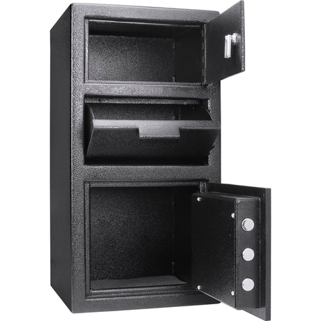 Large Locker Depository Safe With Digital Keypad 0 72 0 78 Cubic Ft - Black