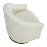 Upholstered Swivel Chair - Cream