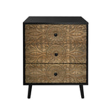 3 Drawer Cabinet, Suitable For Bedroom - Black