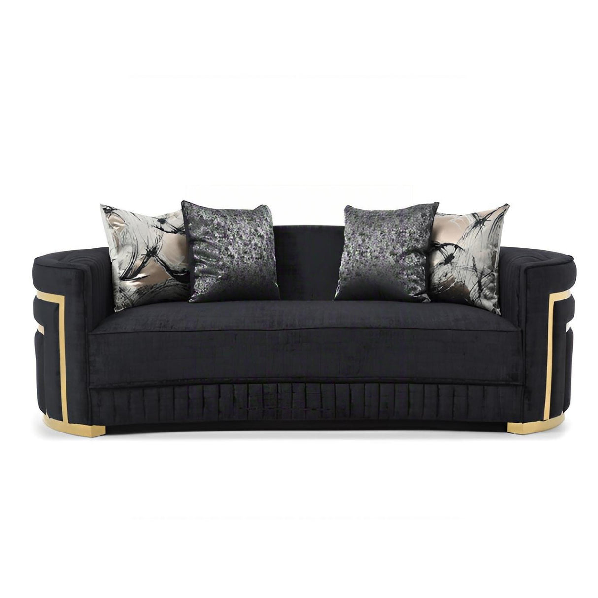 Soledad - Sofa With Upholstery And Hued Accents - Black