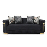 Soledad - Sofa With Upholstery And Hued Accents - Black