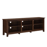 Modern Transitional 3 Shelf Open Storage TV Stand