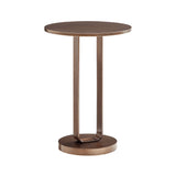Tareel - Round Accent Table With Open Oval Pedestal - Antique Bronze