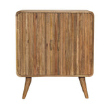 T Bar Ridged Cabinet - Brown