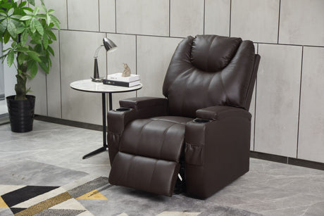 Modern Recliner Chair With Cup Holders, Remote Control