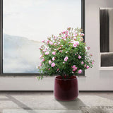 4 Pieces Planter Pot, Indoor Outdoor Flowerpot For Patio, Garden, Or Windowsills - Bean Paste Red