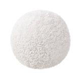 Ayla - Round Sphere Accent Ball Throw Pillow - Curly White