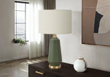 Lighting, Table Lamp, Green Ceramic, Contemporary - Green