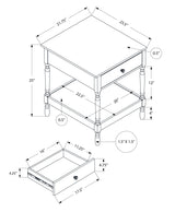 Accent - Table, 2 Tier, Square, Traditional - Walnut