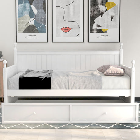 Twin Size Daybed & Twin Size Trundle - White