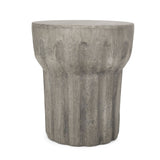 Outdoor Round Side Table - Gray
