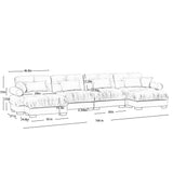 Super Comfort Oversized Modular Sectional Sofa With Movable Ottoman