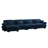 Super Comfort Oversized Modular Sectional Sofa With Movable Ottoman
