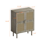4 Door Storage Cabinet With 8 Shelves