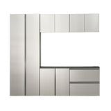 Nova - Series Garage Cabinet Set B With Soft Closing Mechanism And Water Resistant - Metallic Gray